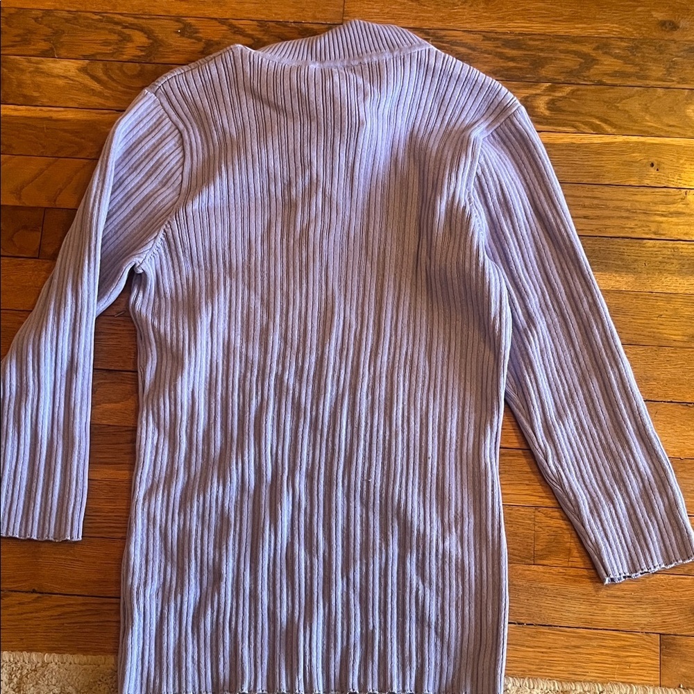 croft & barrow Lilac Ribbed Button Cardigan BNWT - Picture 4 of 4